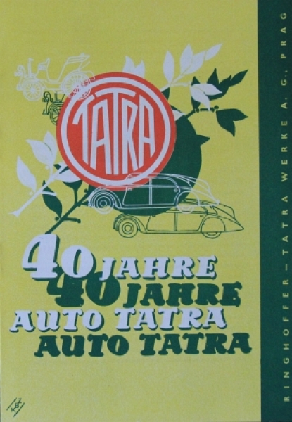 Tatra Modelprogram 1937 "40 Jahre Auto Tatra" Carbrochure (3793)