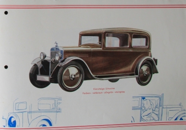 Hanomag Modellprogramm 1928 Automobilprospekt (3812)