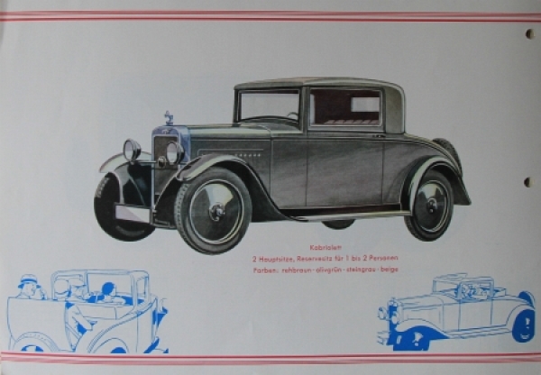 Hanomag Modellprogramm 1928 Automobilprospekt (3812)