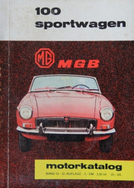 "Motorkatalog - 100 Sportwagen" Automobile-Yearbook 1967 (3832)