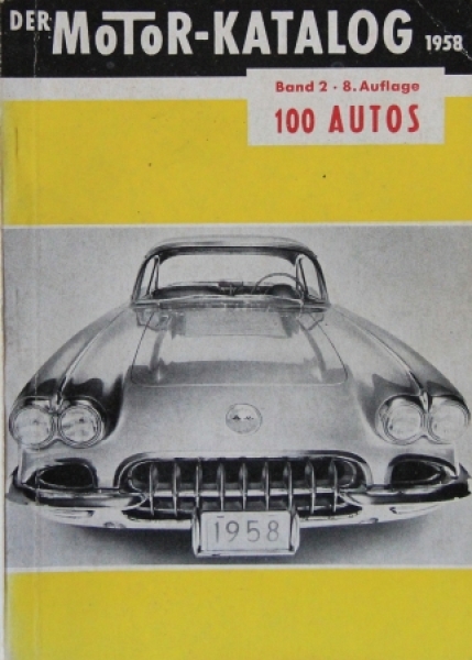 "Motorkatalog - 100 Autos" Automobile-Yearbook 1958 (9336)