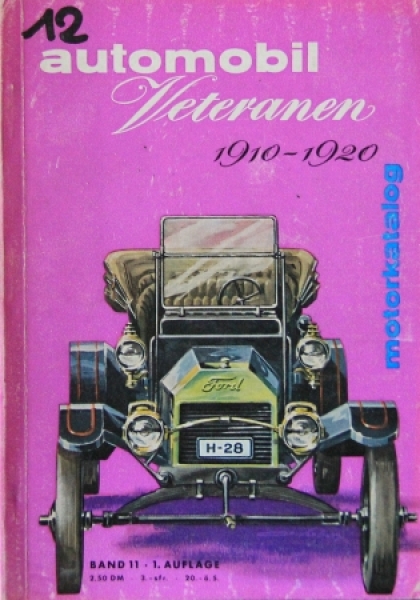 "Motorkatalog - Automobil Veteranen 1910-20" Automobile-Yearbook 1961 (3840)