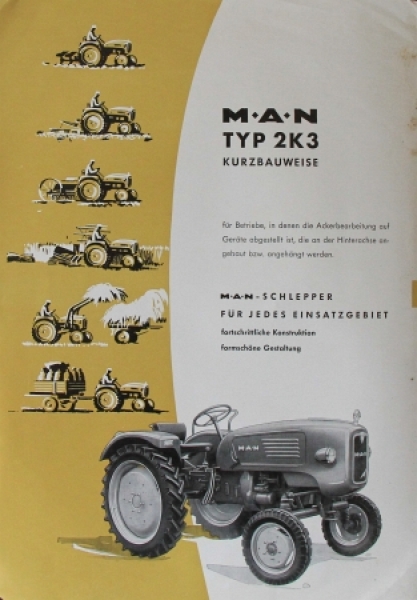 MAN Typ 2K Modelprogram 1961 "Die neue Linie" Tractorbrochure (3850)