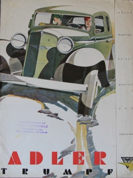 Adler Trumpf Modelprogram 1932 Reuters Carbrochure (3957)