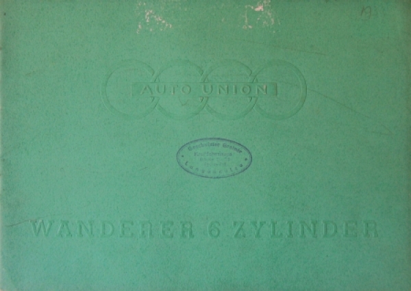 Wanderer 6 Zylinder Modellprogramm 1938 Automobilprospekt (3989