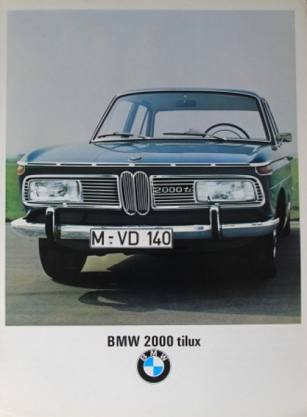 BMW 2000 tilux Modellprogramm 1967 Automobilprospekt  (4004)