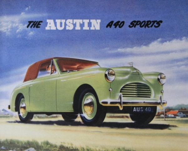 Austin A40 Sports Convertible Modelprogram 1950 Carbrochure (4032)