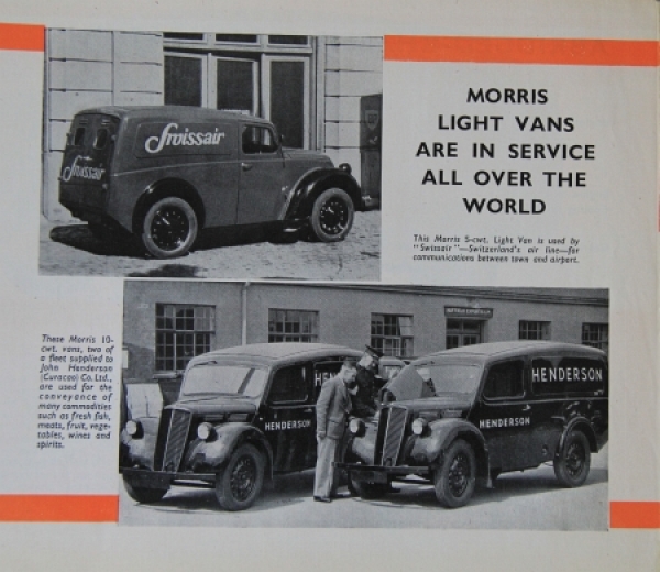 Austin 5 CWT/10 CWT Light Vans Modellprogramm 1946 Lastwagenprospekt (4070)