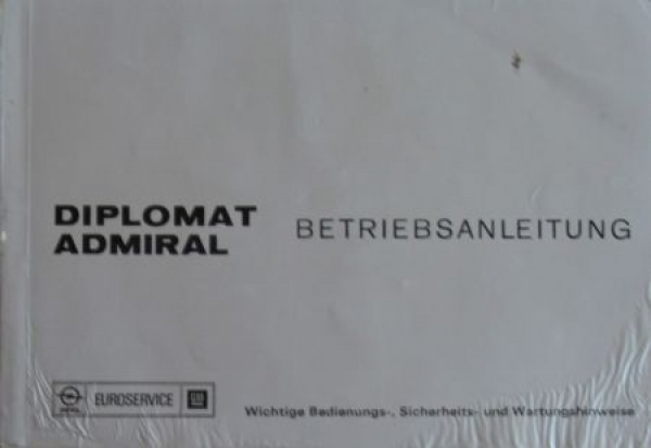 Opel Diplomat Admiral 1975 Owner Manual (4088)