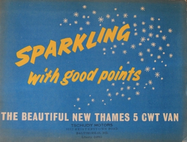 Ford Thames 300E Van Modelprogram 1954 Truckbrochure (4109)
