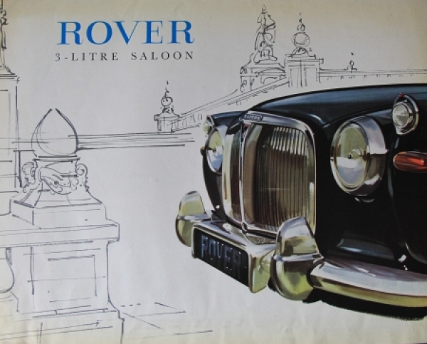 Rover 3 Litre Saloon Modelprogram 1960 Carbrochure (4135)
