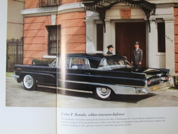 Lincoln Modelprogram Mailer 1959 "Portaits of success" Carbrochure (1365)