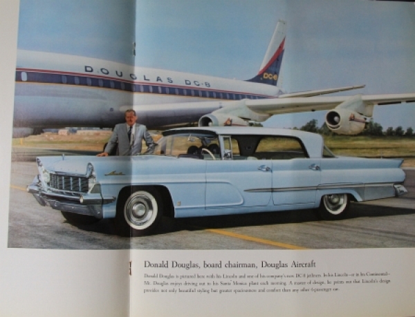 Lincoln Modelprogram Mailer 1959 "Portaits of success" Carbrochure (1365)