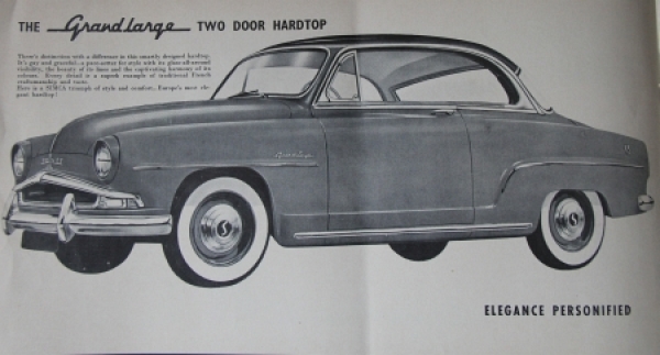 Simca Aronde Modelprogram 1957 Carbrochure (4167)