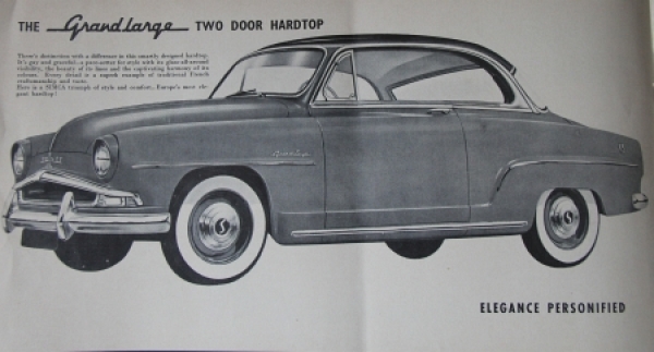 Simca Aronde Modellprogramm 1957 Automobilprospekt (4167)