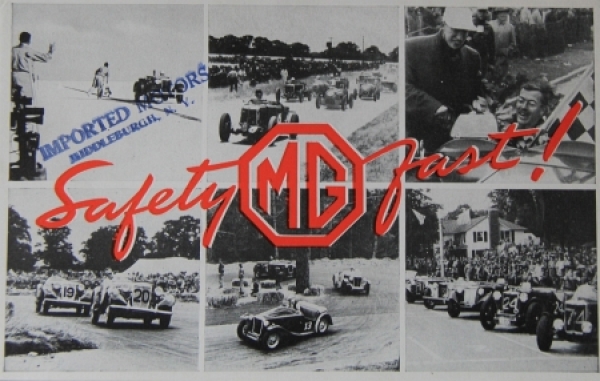 MG TD Midget Modelprogram 1950 "Safety fast" Carbrochure (4177)