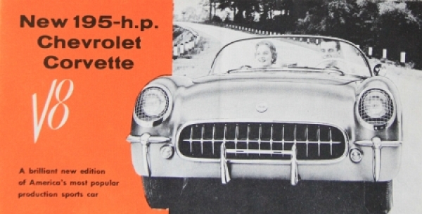 Chevrolet Corvette 195 hp V8 Modelprogram 1953 Carbrochure (4188)