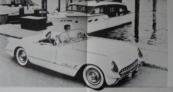 Chevrolet Corvette 195 hp V8 Modellprogramm 1953 Automobilprospekt (4188)