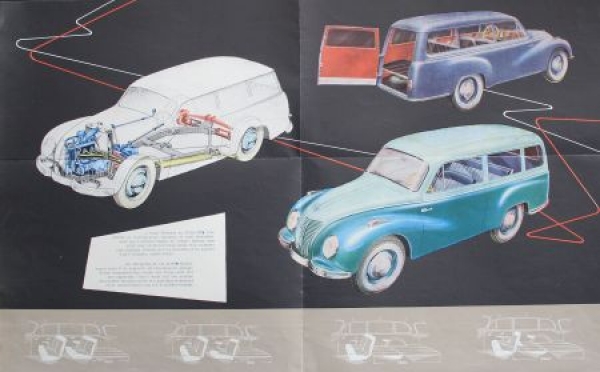 IFA F9 Station Wagon Modelprogram 1956 Carbrochure (6139)