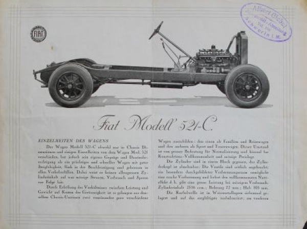 Fiat 521 C Modelprogram 1930 Carbrochure (6145)