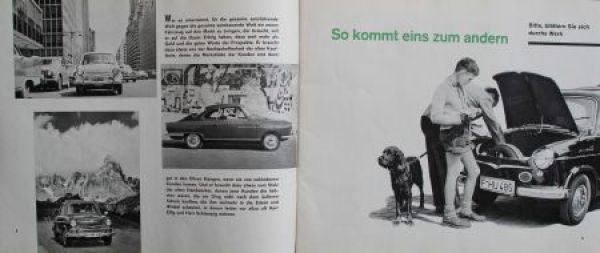 NSU Fahrzeuge Modellprogramm 1961 "Willkommen bei NSU" Automobilprospekt (6101)