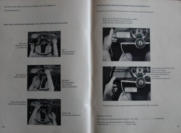 Volkswagen Beetle Modelprogram 1967 "Fahren lernen mit VW" Carbrochure (3025)
