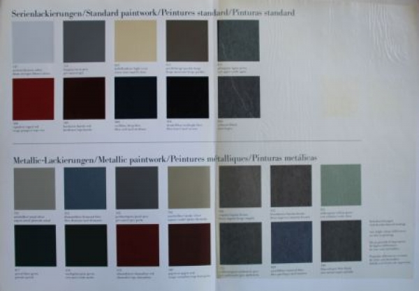 Mercedes-Benz Modelprogram Colors and Upolstery 1988 Carbrochures (5530)