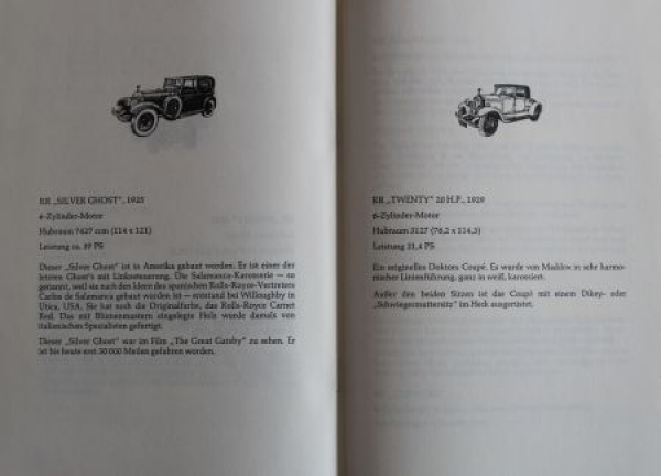Rolls-Royce Modelprogram 1980 "Sonderausstellung Rolls-Royce" Carbrochure (4218)