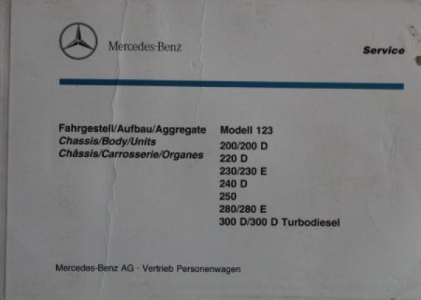 Mercedes-Benz 200 bis 300 Ersatzteilliste 1990 (4237)