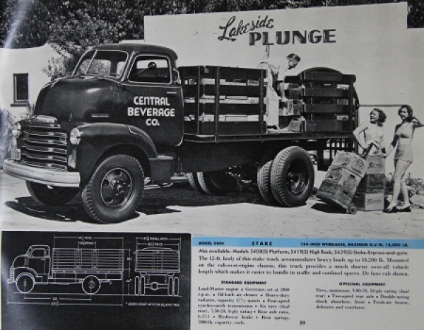 Chevrolet Trucks Modellprogramm 1950 Lastwagenprospekt (4246)