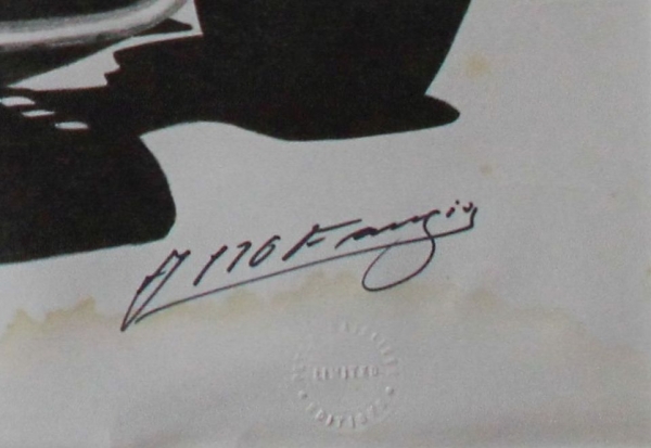 Juan-Manuel Fangio "Radcliff-Edition" signed by Fangio and Stammers 1990 framed limited (6135)
