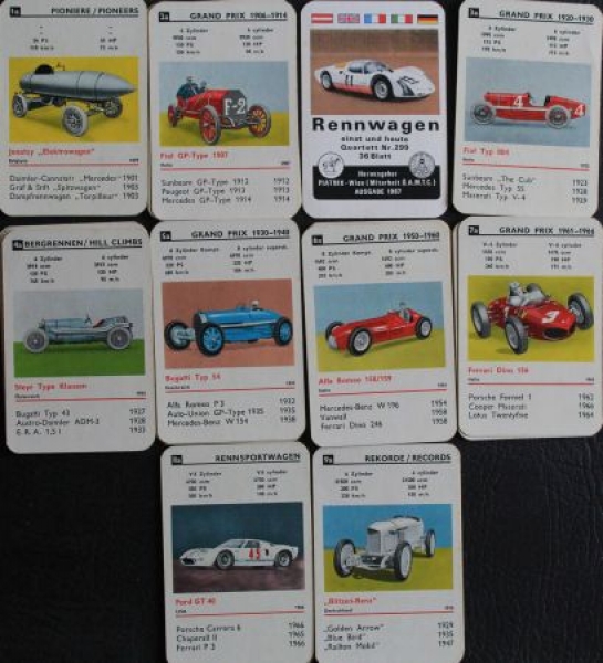 Piatnik "Rennwagen" 1967 Motorracing-Cardgame (3809)