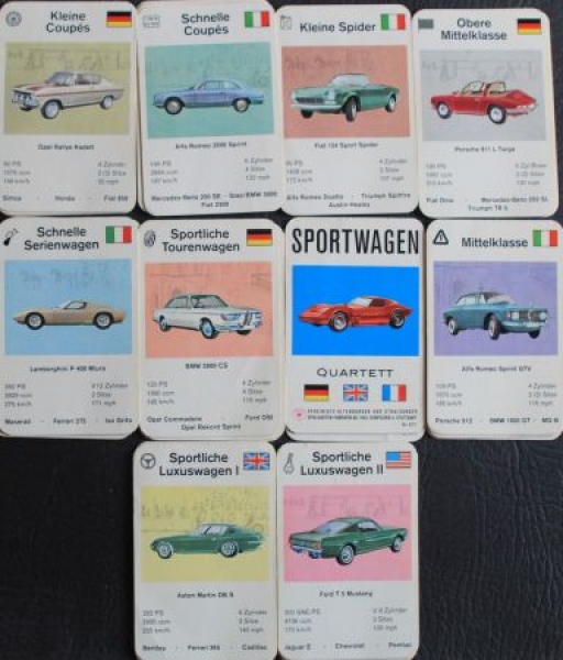 Altenburg Spielkarten "Sportwagen" Cardgame 1967 (3808)