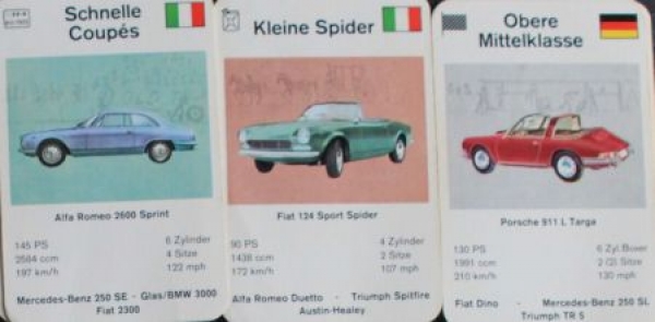 Altenburg Spielkarten "Sportwagen" Cardgame 1967 (3808)