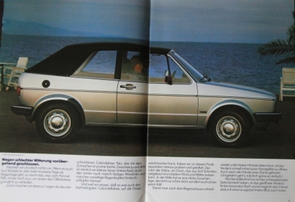 Volkswagen Rabbit Convertible Modelprogram 1982 Carbrochure (4298)