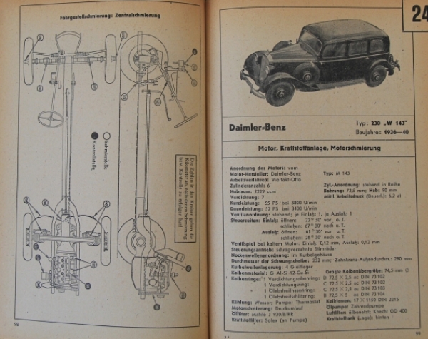 Windecker "Handbuch der Kraftfahrzeug-Typen" Vehicle-Typehandbook 1948 Volume 1 (4313)