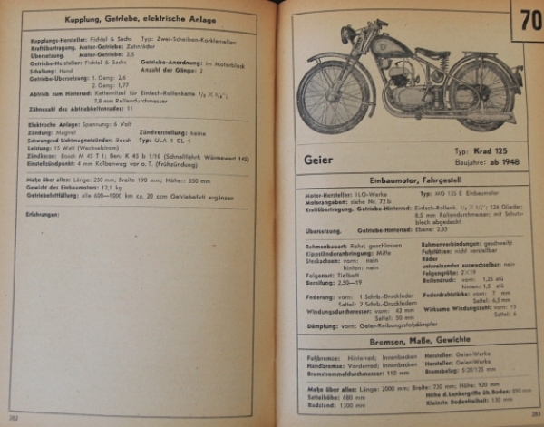 Windecker "Handbuch der Kraftfahrzeug-Typen" Vehicle-Typehandbook 1948 Volume 1 (4313)