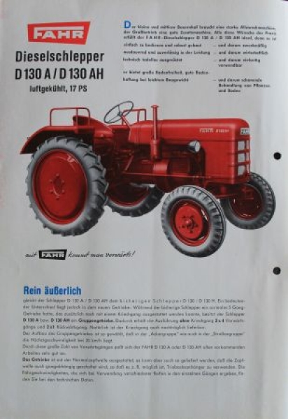 Bungartz H 6 Modellprogramm 1961 Traktorprospekt (4334)