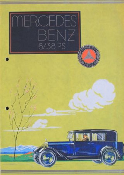 Mercedes-Benz 8/38 PS Modelprogram 1927 Carbrochure (4450)