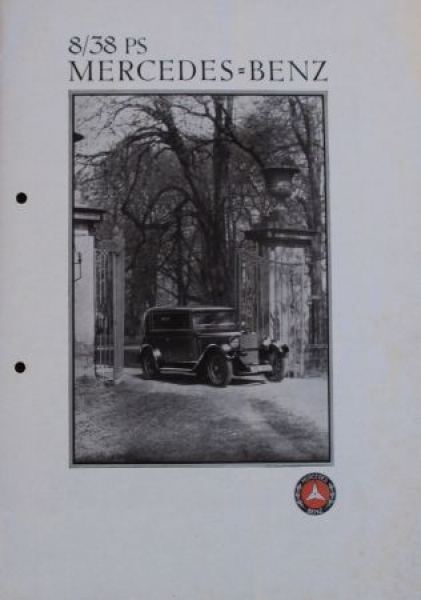 Mercedes-Benz 8/38 PS Modelprogram 1927 Carbrochure (4450)
