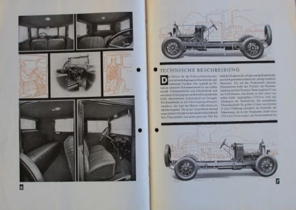 Mercedes-Benz 8/38 PS Modelprogram 1927 Carbrochure (4450)