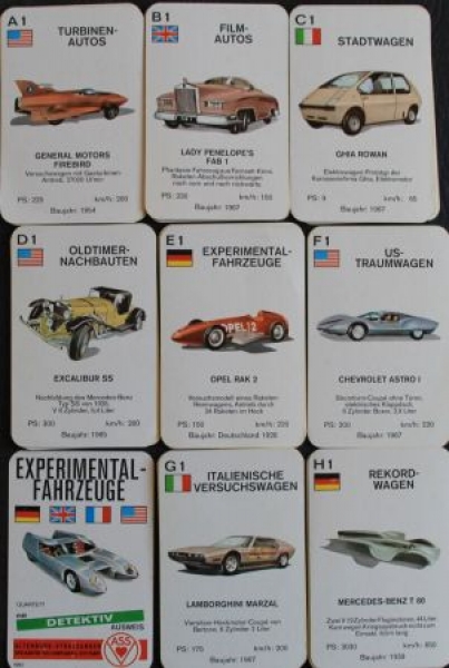 Altenburg Spielkarten "Experimental-Vehicles" 1967 Cardgame (2912)