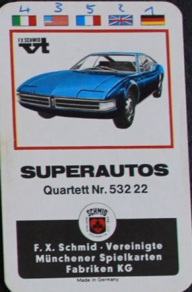 Schmid Spiele "Autos" 1967 Cardgame (2908)