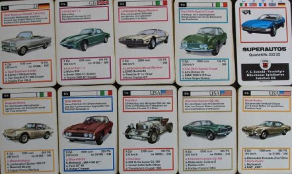 Schmid Spiele "Autos" 1967 Cardgame (2908)