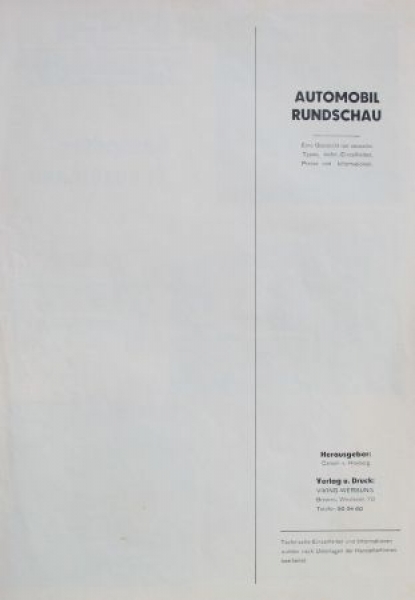 "Automobil Rundschau" Automobile-Magazine 1966 (2720)