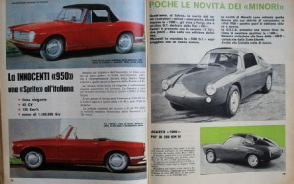 "Quattroruote" Automobile-Magazine Italy 1960 two issues (2712)