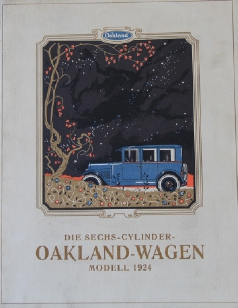 Oakland Six-Cylinder Modelprogram 1924 Carbrochure (4525)