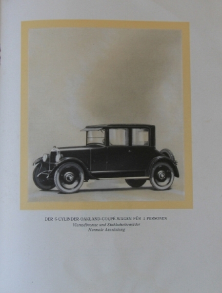 Oakland Six-Cylinder Modelprogram 1924 Carbrochure (4525)