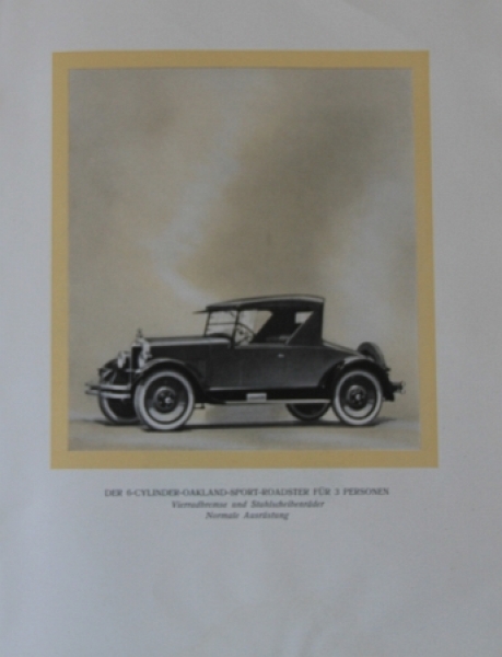 Oakland Sechs-Cylinder Modellprogramm 1924 Automobilprospekt (4525)