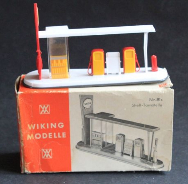 Wiking Shell Gasstation 1960 Wiking Plasticmodel with original box (2723)
